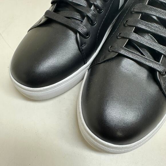 NWOT FCUK French Connection Triomphe Sneakers Black White Logo Leather High 10.5 main image 7